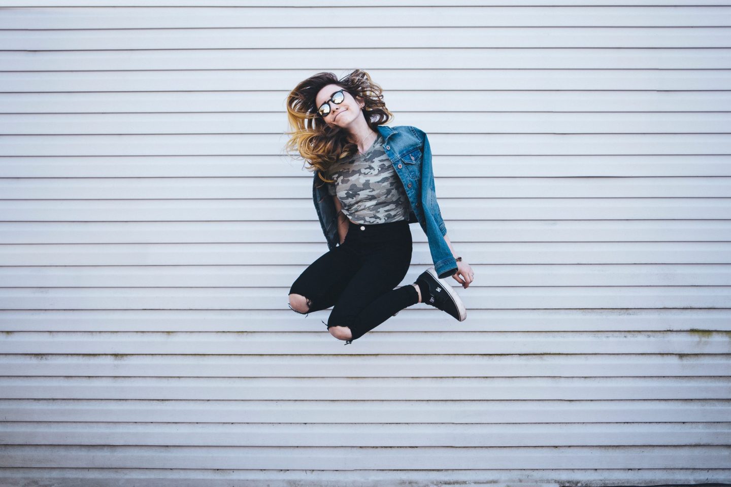 Picture of woman jumping