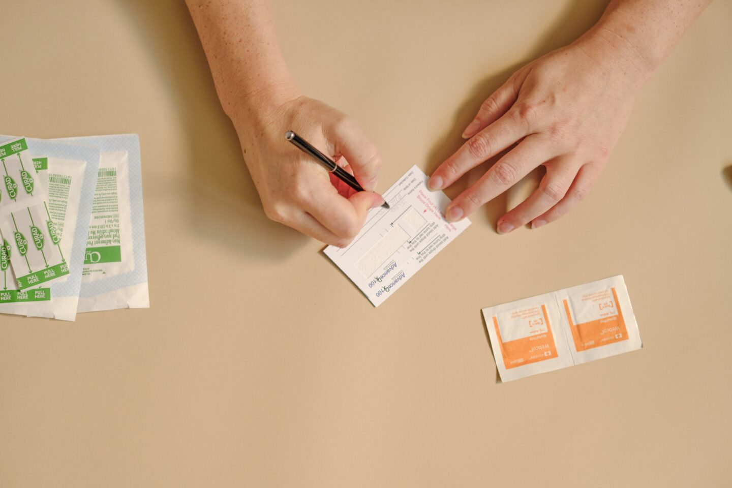 Person preparing for their hormone sample collection for The Birth Control Test.